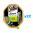 SHEBA Sauce Collection tray 22x85 g aliment complet humide pour chats adultes morceaux avec lapin et légumes en sauce