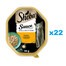 SHEBA Sauce Collection tray 22x85 g aliment complet humide pour chats adultes fricassée de dinde et légumes en sauce
