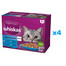 WHISKAS Adult sachet 48x85g Fish Treats nourriture humide pour chats adultes en gelée avec : saumon, thon, cabillaud, poisson blanc