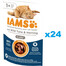 IAMS Cat Adult All Breeds Tuna & Herring In Jelly thon et hareng en gelée 24x85g