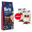 BRIT Premium By Nature Junior Large L Chicken 15 kg + WOOLF Chicken And Rawhide Twister 2 x 100g GRATUITES