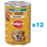 PEDIGREE Adult boîte 12x1200g nourriture complète humide pour chiens adultes avec poulet et carottes en gelée