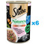 SHEBA boîte 6 x 400 g Nature's Collection aliment complet humide pour chats adultes avec saumon avec igname et haricots verts en sauce