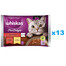 WHISKAS Adult sachet 52x85g Juicy Bites nourriture humide pour chats avec morceaux de bœuf, de poulet...
