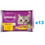 WHISKAS Senior sachet 52x85g Poultry Feast nourriture humide en gelée pour chats âgés avec : poulet, dinde