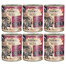 WIEJSKA ZAGRODA Saveurs forestières Sanglier avec boeuf nourriture humide pour chiens 6x800 g