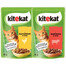 KITEKAT Mix smaków w sosie Kurczak i Wołowina 56x85 g dla dorosłych kotów