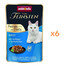 ANIMONDA Vom Feinsten Fines mit Filets Adult Poulet & filet de merlu, pâtée pour chat 6×85 g