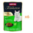 ANIMONDA Vom Feinsten Fines mit Filets Adult Lapin et filet de poulet nourriture humide pour chats 6x85g