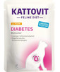 KATTOVIT Feline Diet Diabetes - Poulet pour réguler l'apport en glucose (diabète) - 85 g