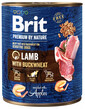 BRIT Premium by Nature - nourriture naturelle pour chiens à base d'agneau et de sarrasin - 800 g