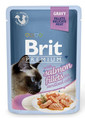 BRIT Premium Cat Pouch with Salmon Fillets in Gravy for Sterilised Cats 85g filet de saumon