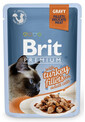 Brit Premium Cat Pouch with Turkey Fillets in Gravy for Adult Cats 85g