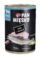 PAN MIĘSKO Dinde avec cabillaud nourriture humide pour chiens 400 g