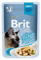 BRIT Premium Cat Pouch with Chicken Fillets in Gravy for Adult Cats 85g fillet de chicken