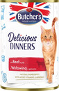 BUTCHER'S Delicious Dinners - nourriture pour chats, morceaux de bœuf en gelée - 400g