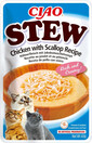 INABA CIAO Stew Chicken&Scallop Ragoût au poulet et à la coquille Saint-Jacques 40g
