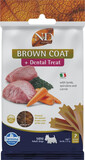 FARMINA N&D Brown Dental Treat Coat Lamb Mini 60 g (7 pièce) friandise dentaire pour chiens de petites races