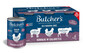 BUTCHER'S Original Recipe in jelly Saveurs mixtes avec foie ou rognons 6x400 g Morceaux en gelée de bœuf, d'agneau et de poulet pour chiens