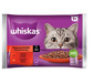 WHISKAS Repas classiques Poulet et bœuf en sauce 4x85g