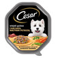 CESAR plateau 150 g nourriture humide complète pour chiens adultes, sauce au poulet, aux légumes et au persil