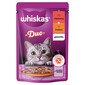 WHISKAS Adult sachet 85 g de nourriture humide pour chats en gelée avec du bœuf et de la volaille