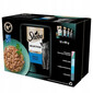 SHEBA Selection Fish Flavours in sauce 12x85g nourriture humide avec saumon et morue noire, poisson blanc, poisson de mer, morue pour chats