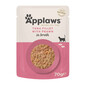 APPLAWS Cat Pouch - Nourriture humide Filet de thon et crevettes en bouillon - 70 g