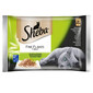 SHEBA Fine Flakes in Jelly 52x85g avec du poisson blanc, avec du saumon, avec de la dinde, avec du poulet
