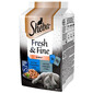 SHEBA sachet Fresh & Fine - nourriture humide pour chats en sauce (au saumon, au thon, au cabillaud) 6x50g