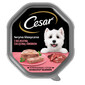 CESAR barquette 150 g nourriture humide complète pour chiens adultes terrine avec du veau tendre et de la volaille