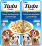 INABA Dog Twin Aliment humide avec poulet, légumes et fromage 2x40 g