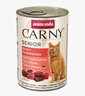 ANIMONDA Carny Senior - cœur de bœuf et de dinde 400 g pour les chats âgés de plus de 7 ans